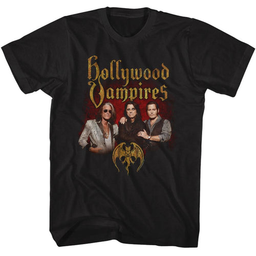 Hollywood Vampires Band Photo Adult Short-Sleeve T-Shirt