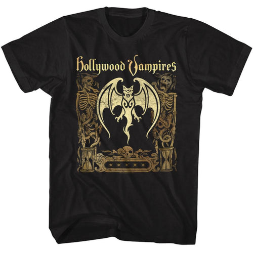 Hollywood Vampires Bat And Skeletons Adult Short-Sleeve T-Shirt