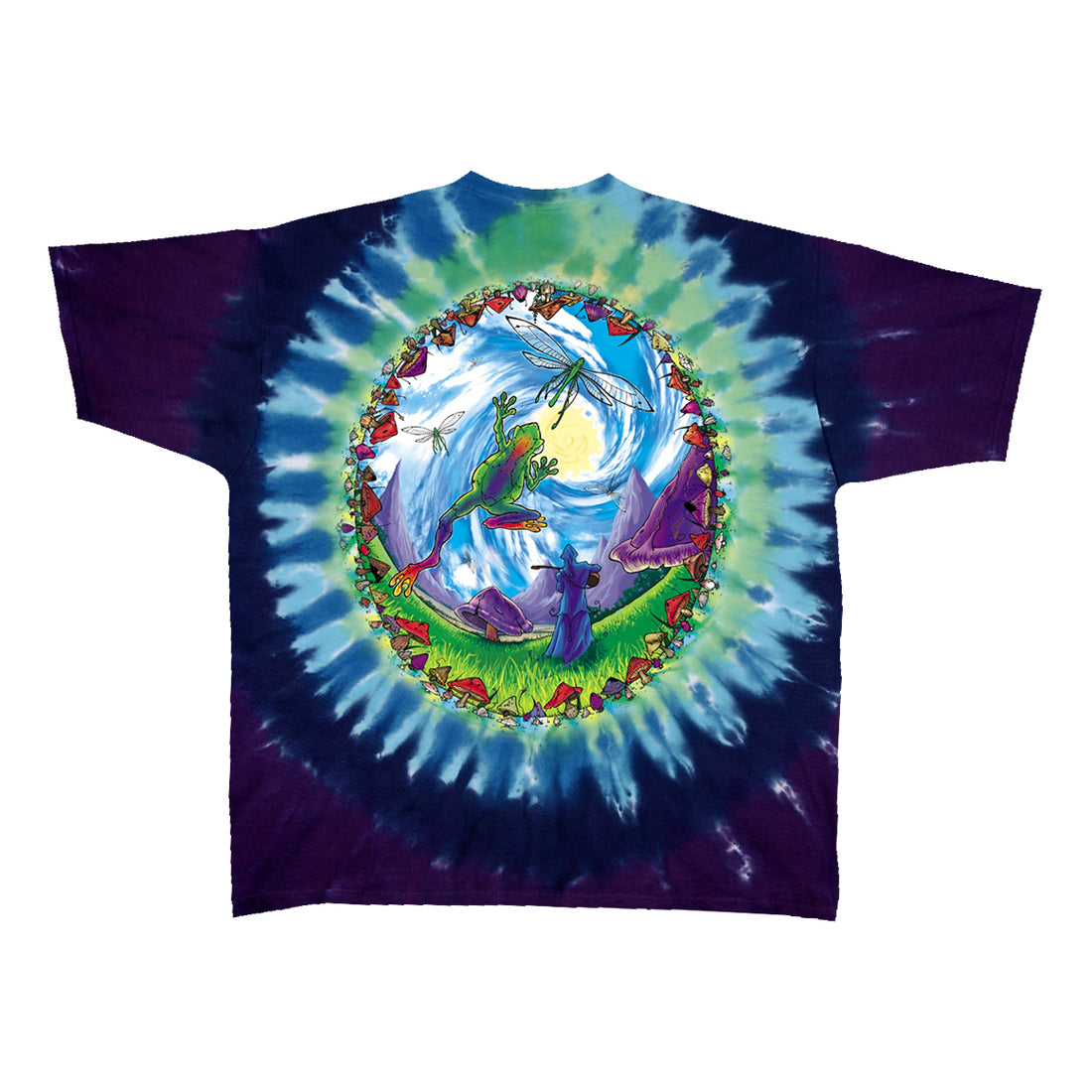 Purple Mushroom Tie Dye Shirt