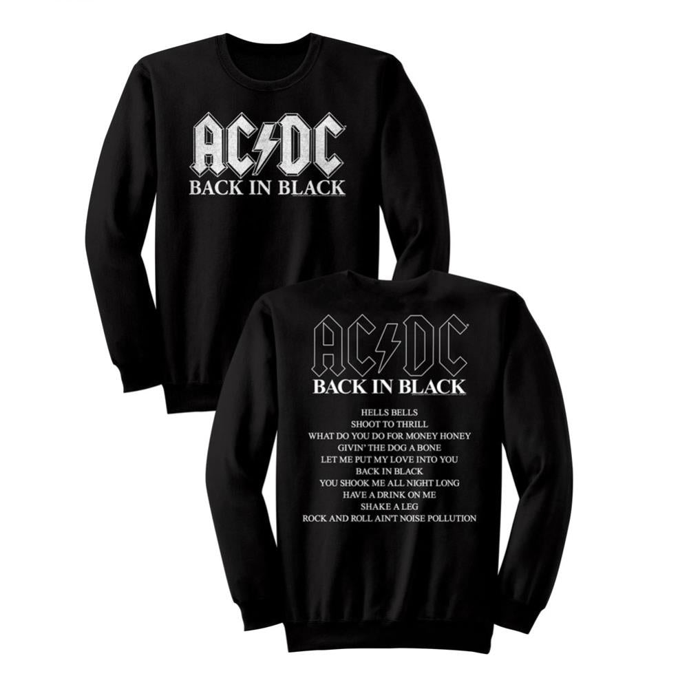 Ac dc back in black online sweatshirt