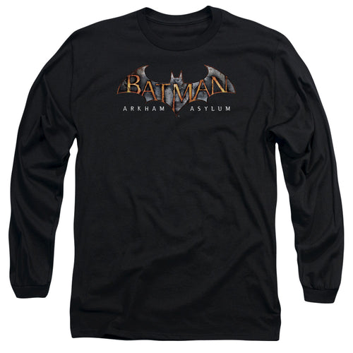 Batman Arkham Asylum Logo Men's 18/1 Cotton Long-Sleeve T-Shirt