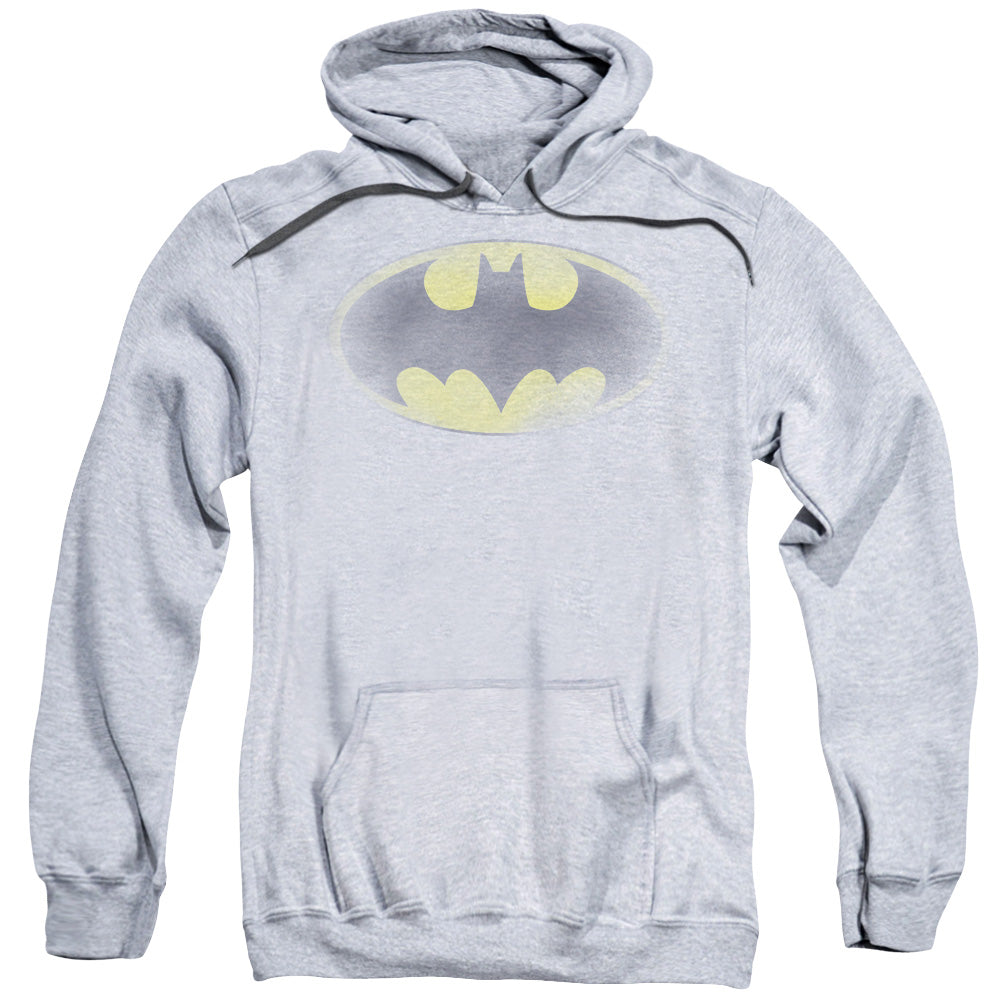 Batman Faded Logo Men s Pull Over 75 25 Poly Hoodie Special