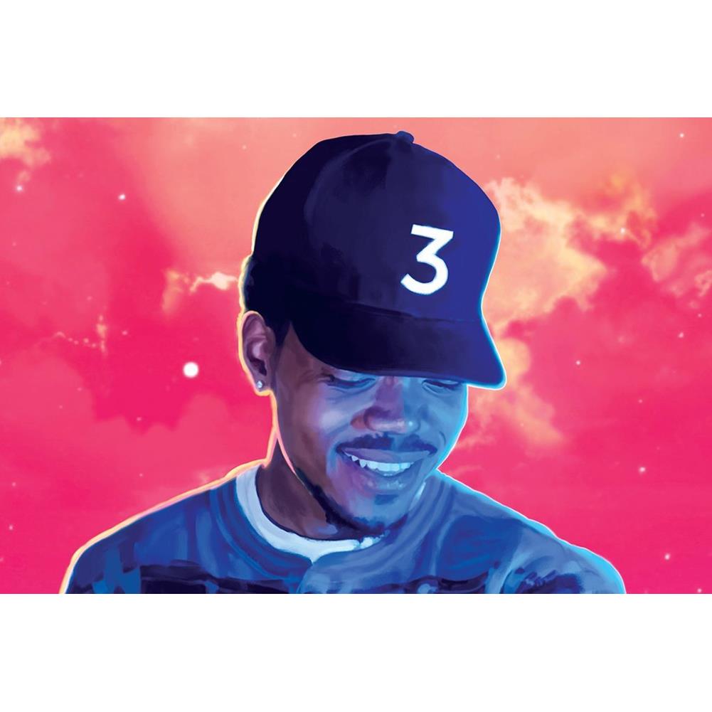 men Baseball Cap hip-hop hats A drawing of Chance the Rapper