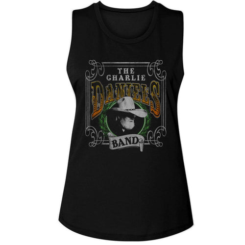 Charlie Daniels Band CDB Yucca Leaves Ladies Muscle Tank