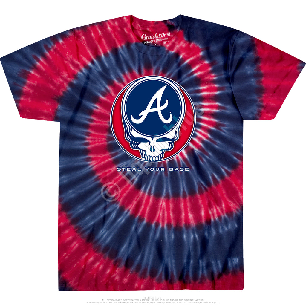 Grateful Dead Braves Gd Steal Your Base Spiral Standard Short-Sleeve  T-Shirt - Special Order