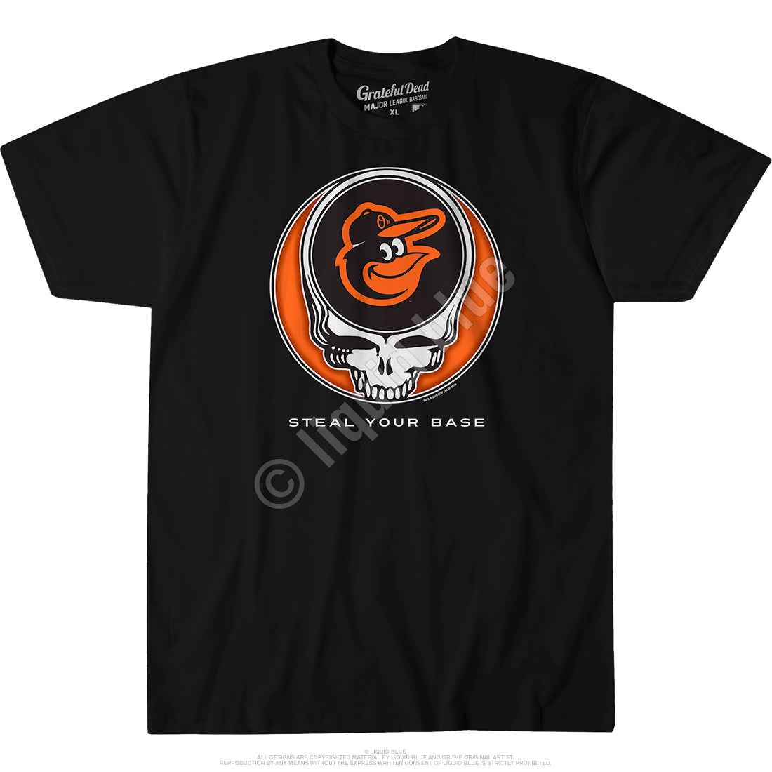 MLB Baltimore Orioles GD Steal Your Base Black Athletic T-Shirt