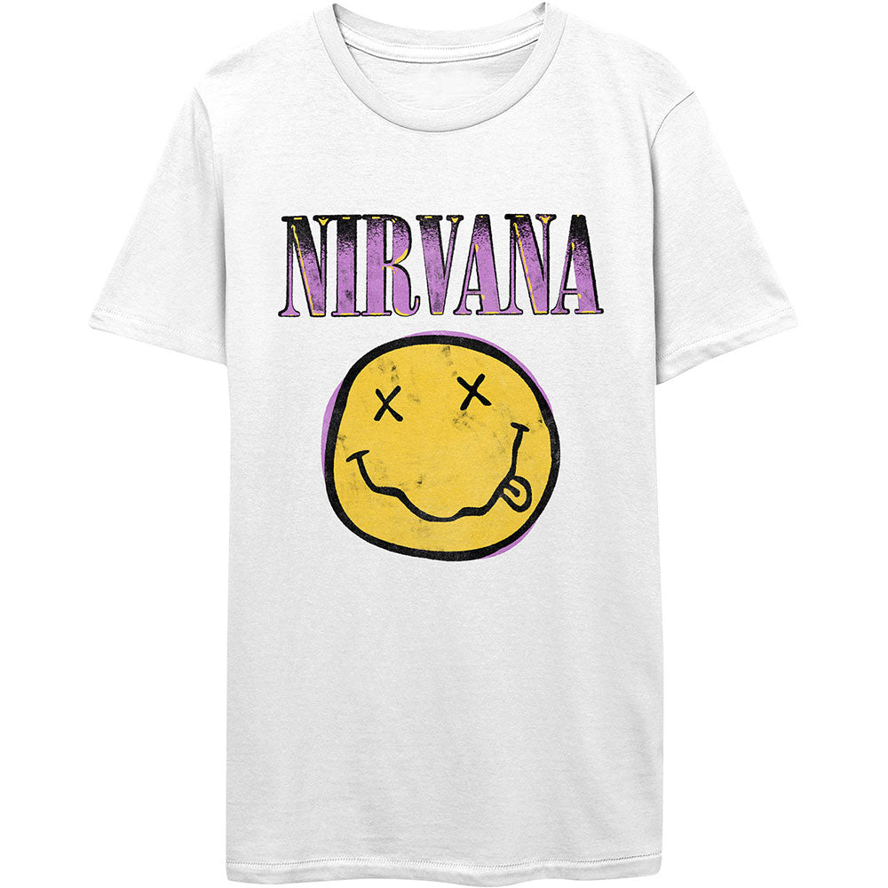 Nirvana Xerox Smiley Pink Unisex T-Shirt - Special Order – RockMerch