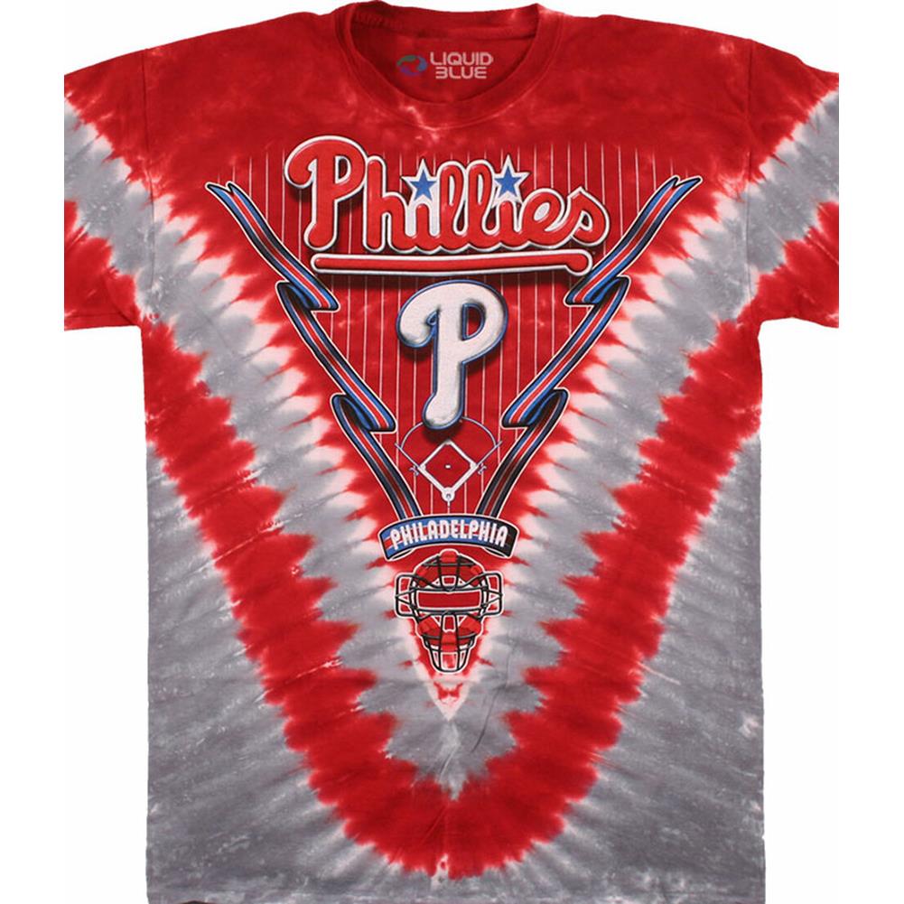 Philadelphia Phillies V Tie-Dye T-Shirt