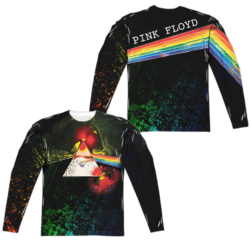 Pink Floyd Dark Side Of The Moon (Front/Back Print) Men's Regular Fit 100% Polyester Long-Sleeve T-Shirt