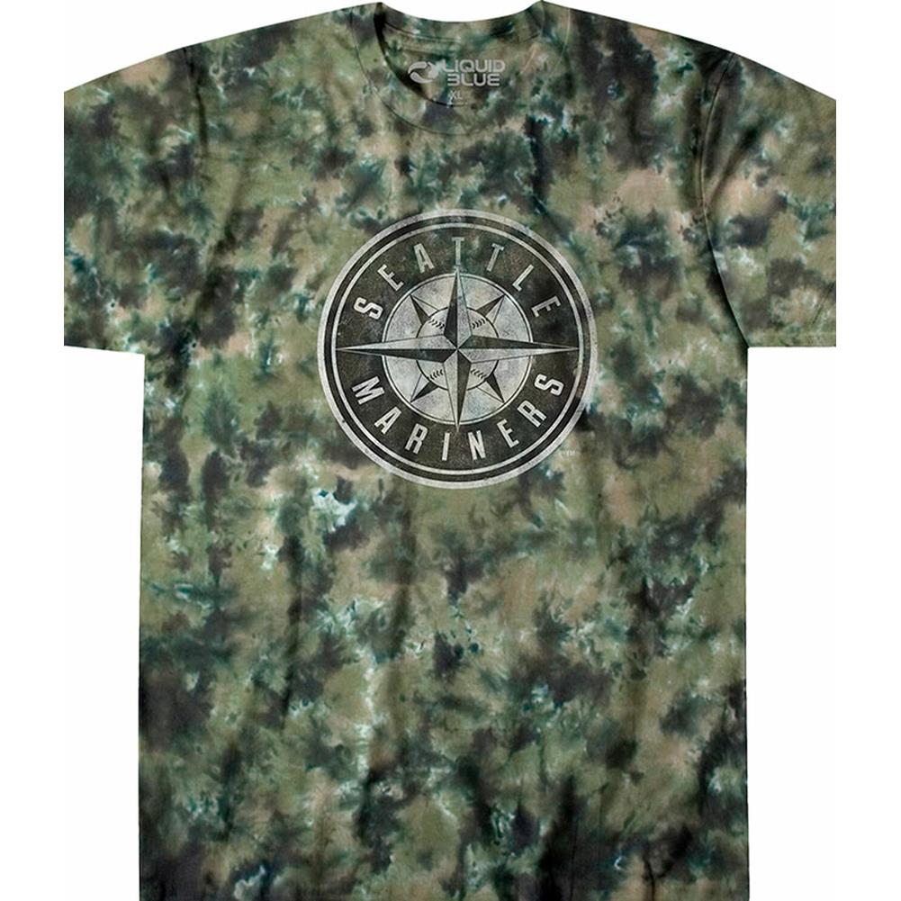 Seattle Mariners Camo Tie-Dye T-Shirt – RockMerch