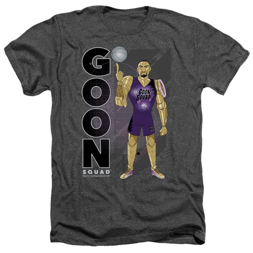 Space Jam Goon Squad Chronos Men's 30/1 Heather 60 40 Poly Short-Sleeve T-Shirt