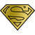 Superman Logo Gold Foil Sticker