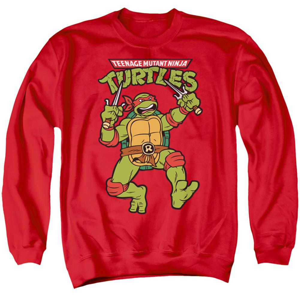 Teenage Mutant Ninja Turtles Retro Leo Men's Crewneck 50 50 Poly Long-Sleeve T-Shirt - Special Order