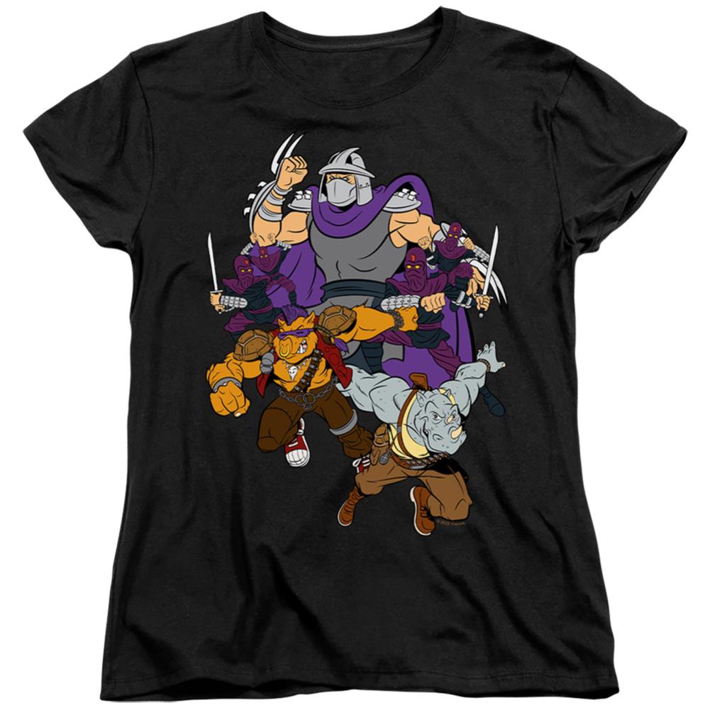 Teenage Mutant Ninja Turtles Shredder and Turtles Comic Women's Cotton Short-Sleeve T-Shirt - Special Order