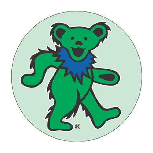 The Grateful Dead Green Dancing Bear Button