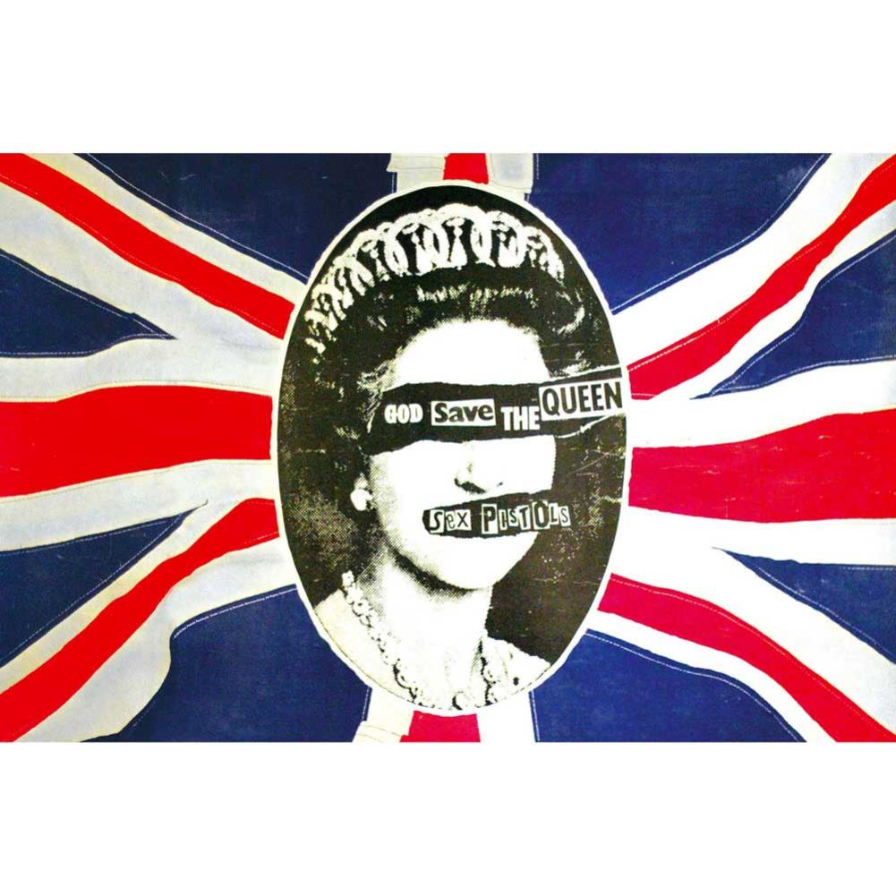 The Sex Pistols God Save The Queen Textile Poster – RockMerch