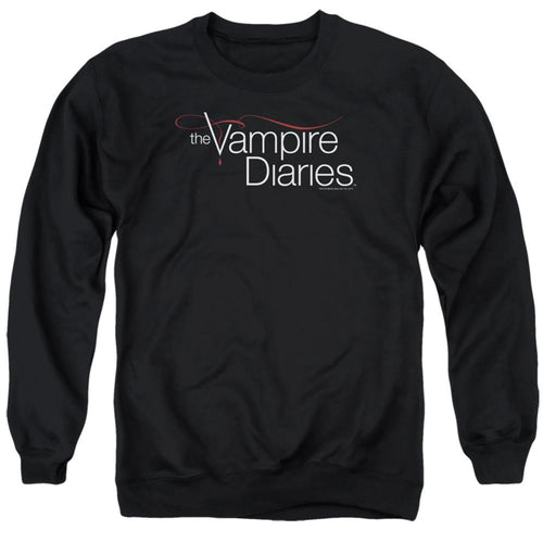 The Vampire Diaries Tvd Logo Men's Crewneck 50 50 Poly Long-Sleeve T-Shirt